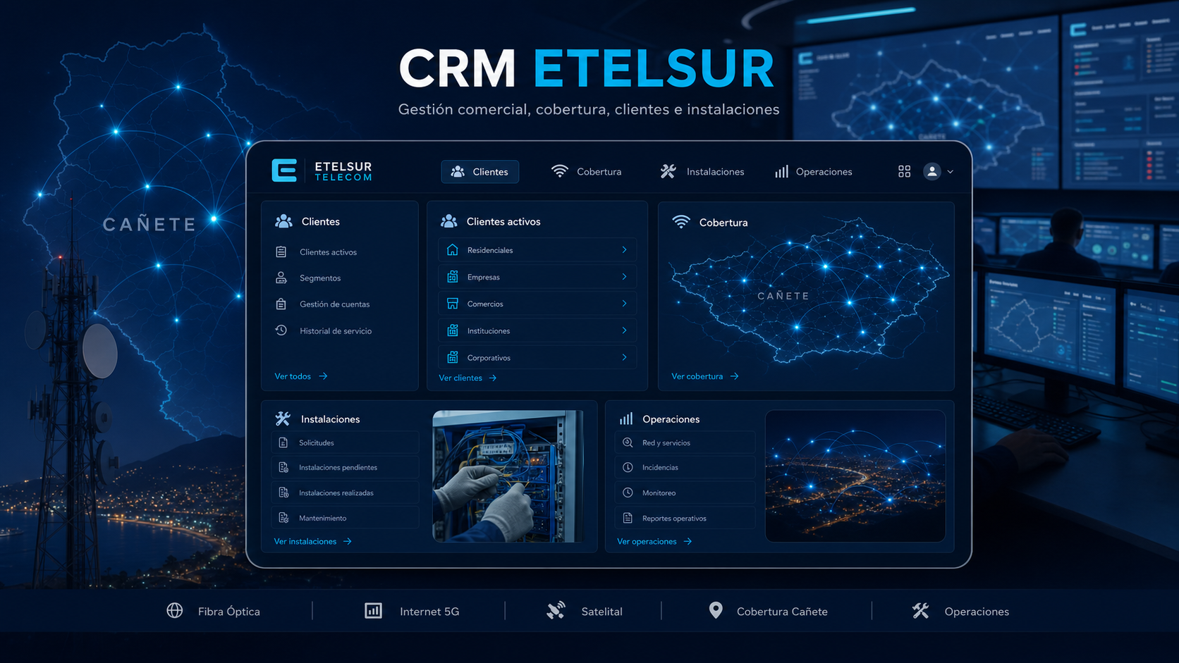 Vista conceptual de CRM ETELSUR